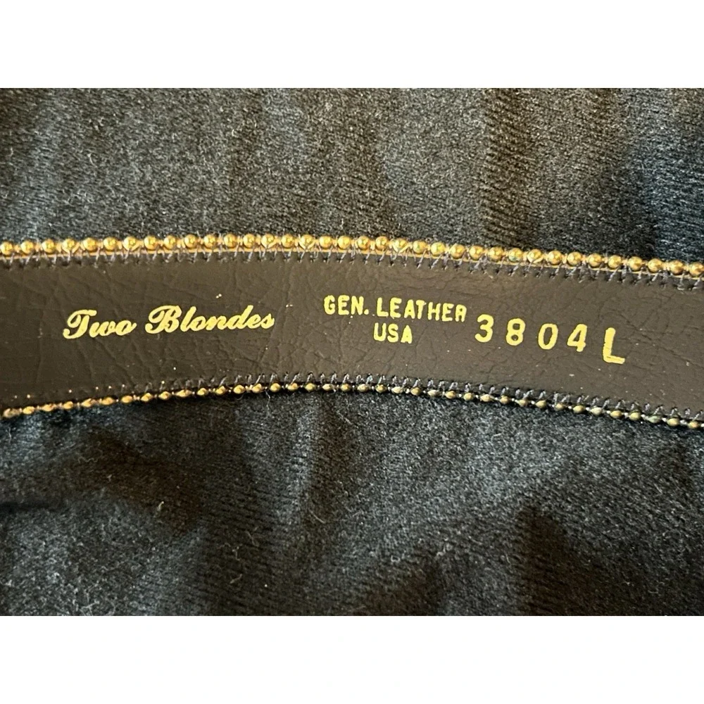 Two Blondes - Women's - Gold Colored Belt Genuine Soft Leather Buckle - 1